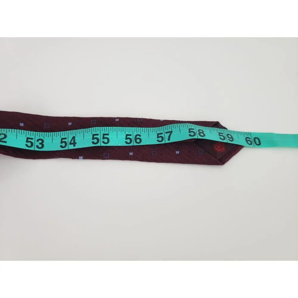CARNAVAL DE VENISE Classic Men's Silk Tie Burgundy Business Formal wedding